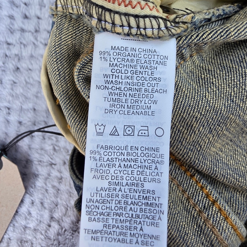 Prana Axiom Jeans Mens 34x30 Antique Stone Wash Organic Stretch Straight Leg NEW - Picture 7 of 11